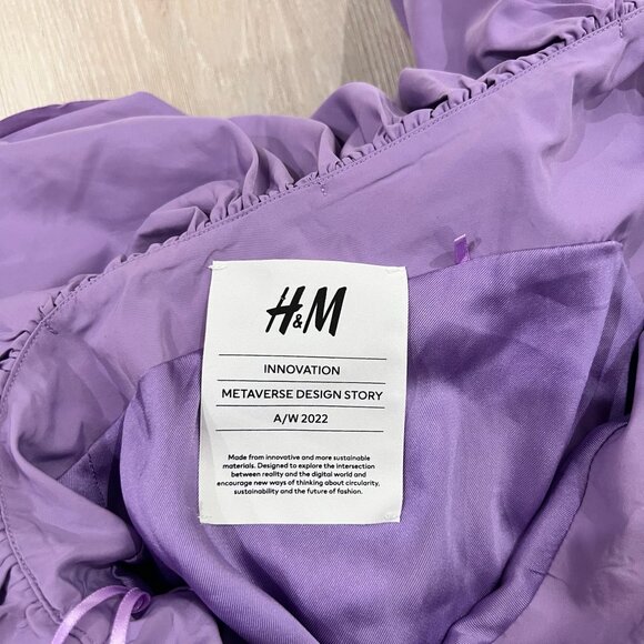 Limited Edition H&M Innovation Metaverse Design Story Flower Mini Dress A/W 2022 - Picture 8 of 10